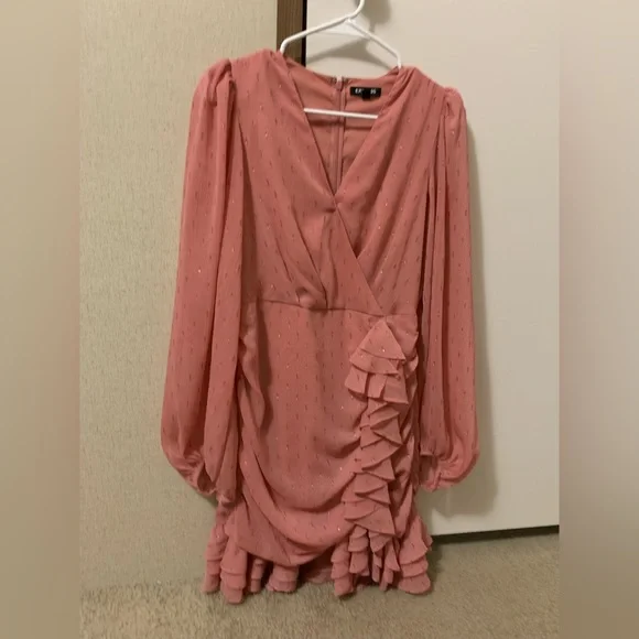 express pink ruffle dress Express | Dresses | Pink Express Ruffle Dress